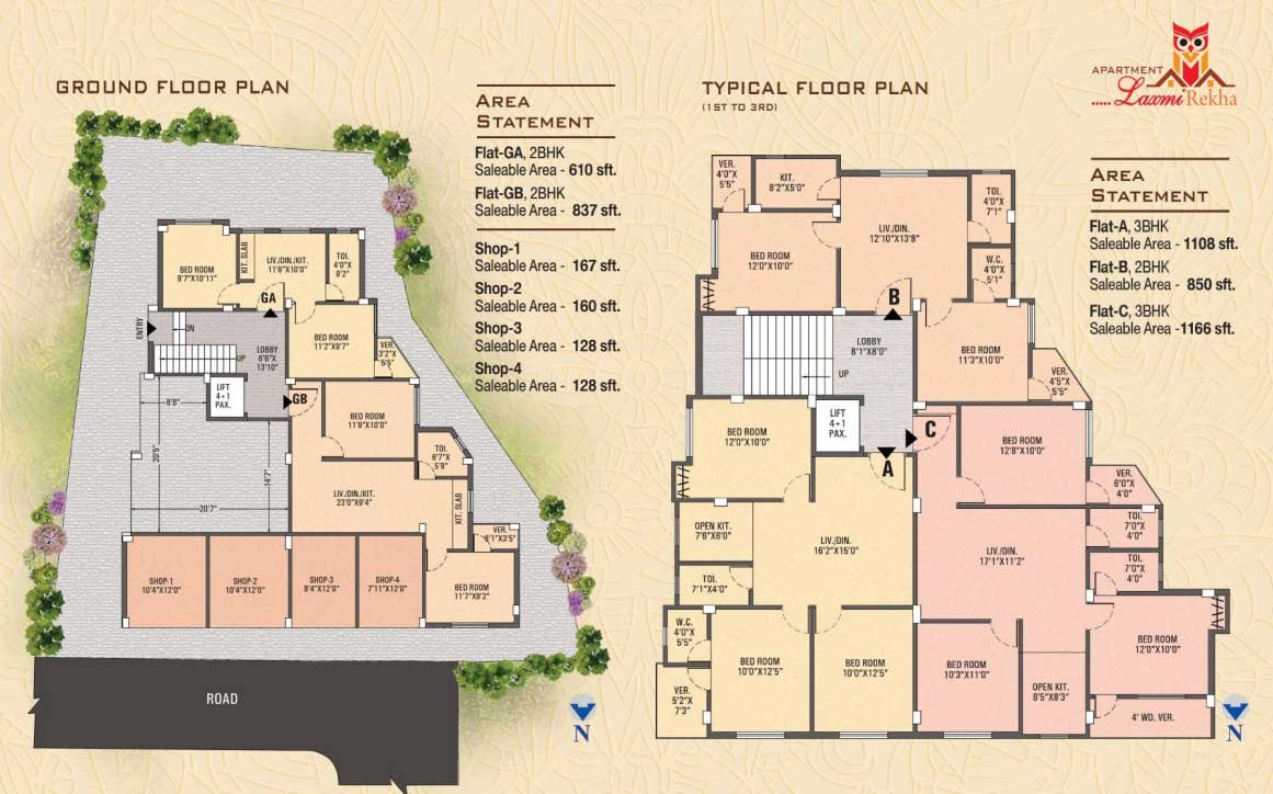 Laxmi Rekha Apartment 1 floor plan